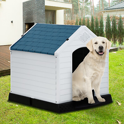 Dog Houses for Large Dogs Outside Waterproof Ventilate Plastic Pet Kennel Cage $127.79