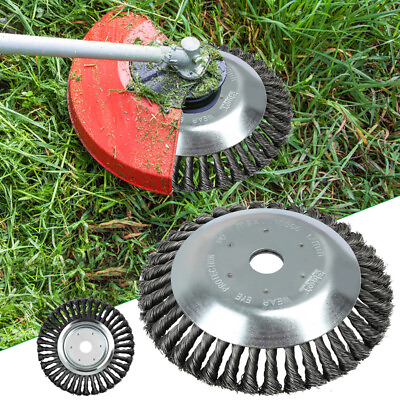 #ad 8 inch Steel Wire Wheel Brush Cutter Weed Eater Grass Trimmer Head Garden Clean $24.99