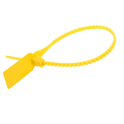 #ad Yellow 100Pcs Plastic Disposable Zip Ties Self Locking Tie Suitcase Shoes US $23.22