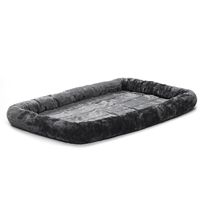 42L Inch Gray Dog Bed or Cat Bew w Comfortable Bolster Ideal for Large Dog amp; $39.29