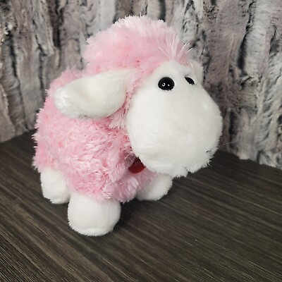 #ad Best Made Plush Lamb Sheep Pink Fuzzy NOISE MAKING 6quot;Plush Says BAAA VIDEO $18.95