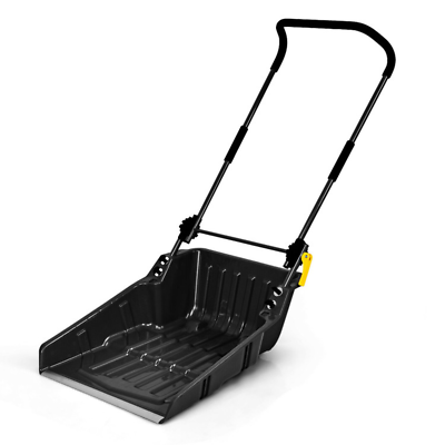 #ad Folding Snow Pusher Scoop Shovel with Wheels and Handle $171.64