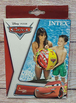 #ad Intex Disney Pixar Cars Inflatable Beach Ball 24 in Lightning McQueen New $49.99