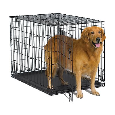 #ad Dog Kennel Crate Folding Travel Camper Truck RV Pet Cage Metal Puppy Training $145.97