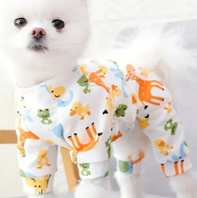 Pet Dog Cat Pajamas Jumpsuit SZ S XXL $9.89