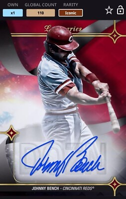 #ad JOHNNY BENCH Red Hit Kings Luminaries DigitalCard Iconic 2024 Topps Bunt $26.95