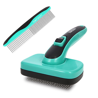 #ad Self Cleaning Slicker Brush Pets Dog Cat Shedding Tools Grooming Brush Comb $12.34