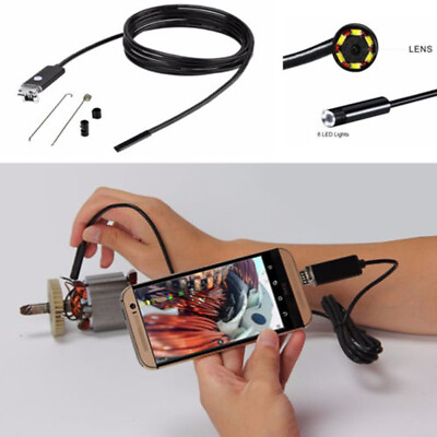 #ad New 7mm USB Endoscope Borescope Inspection Tube HD Camera For Android Mobile PC $6.99