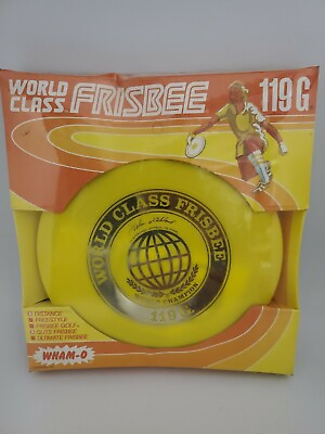 #ad WHAM O Frisbee IFA World Class 119G Champions Model Yellow 1976 Sealed New 9quot; $81.02
