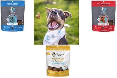 #ad SHAMELESS PETS Soft Dog Treats Natural Healthy Treats Grain Free Biscuits $10.99