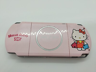 #ad PSP 3000 Sony Blossom Pink Hello Kitty Shell Custom PlayStation Japan Tested $128.25