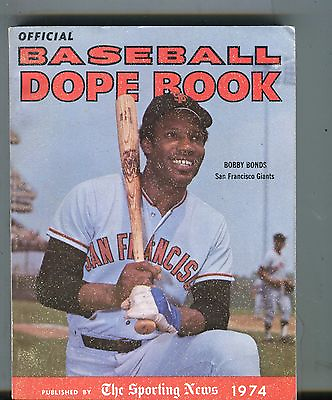 #ad The Sporting News 1974 Baseball Dope Book Bobby Bonds VG 051817nonjhe $8.05