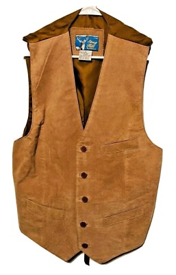 #ad Stag Hill Brown Genuine Leather amp; Nylon 5 Button Hunting Vest By Haband Medium $29.99