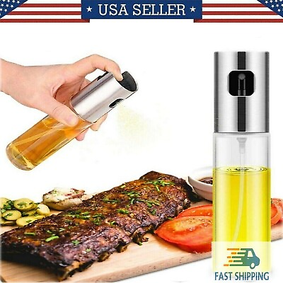 #ad NEW Stainless Olive Oil Sprayer Cooking Mister Spray Pump Fine Bottle Kitchen $7.44