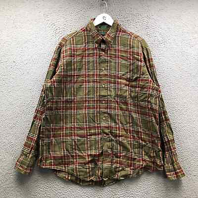 #ad Vintage Claybrooke Outdoors Flannel Button Shirt Men#x27;s XL Plaid Multicolor $9.99