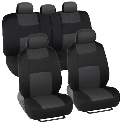 #ad Car Seat Cover Full Set 5 Seat Front Rear Cushion Protector for Nissan Polyester $25.99