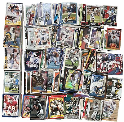 #ad Assortment Lot of 550 Football Sports Trading Cards from 1980s to 2000s $34.99