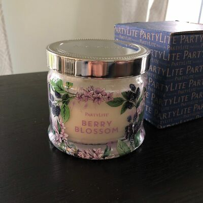 #ad Partylite BERRY BLOSSOM SIGNATURE 3 wick JAR CANDLE BRAND NEW $18.99