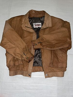 #ad Diamond Leathers Jacket Womens Size Medium Leather Cropped Brown $34.98