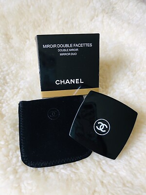 #ad Chanel Mirror Duo Compact Double Facette Makeup Black Bridesmaid Gift $29.99