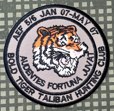 #ad NATO OTAN AEF 5 6 Bold Tiger Taliban Hunting Club Patch Hook amp; Iron On New A521 $7.90