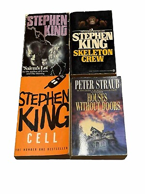 #ad Vintage Stephen King 3xNovel Book Lot Cell Salem’s Lot Skeleton Crew Straub AU $38.00
