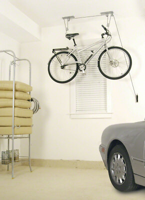 #ad Delta Deluxe Ceiling Hoist Bike Storage Rack 1 Bike Utility Straps Included $39.99