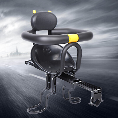 Black Portable Bicycle Child Seat For Bike Electric Car Mountain Bike Front Seat $35.03