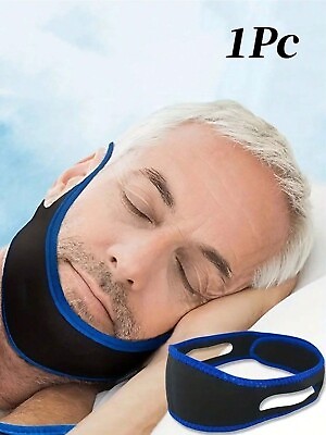 #ad Adjustable Anti Snore Belt Stop Snoring Chin Strap Bandages Sleep Aid USA $10.49