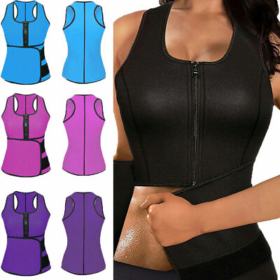 #ad Women Waist Trainer Vest Gym Slimming Adjustable Sauna Sweat Belt Body Shaper $13.99
