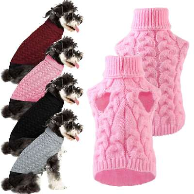 #ad Pet Dog Jumper Knit Sweater Clothes Puppy Cat Knitwear Costume Coat Apparel Warm $6.22