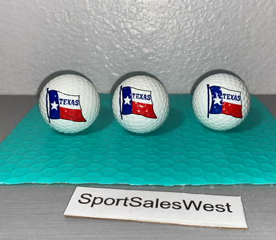 #ad Lot of 3 Texas Flag Unbranded Golf Balls Brand New Take Texas with you $7.95