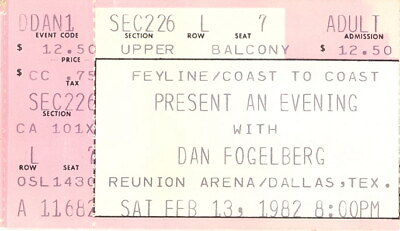#ad DAN FOGELBERG 1982 INNOCENT AGE TOUR REUNION ARENA DALLAS TICKET STUB NMT $59.99