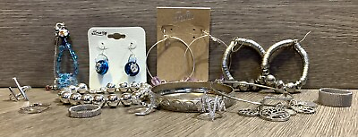 #ad Lot Of Assorted Vintage Now Rings Earrings Bracelets amp; Charm Assorted Styles $25.50