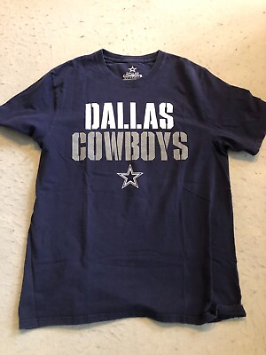 #ad Dallas Cowboys Shirt Men#x27;s Large Navy Blue NFL Football Cotton Tee $19.99