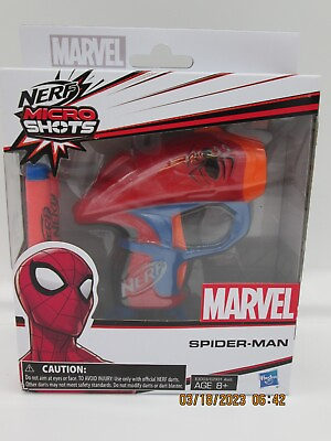 #ad Nerf Micro Shots Marvel Spider Man Dart Blaster Hasbro NEW F1 $14.99