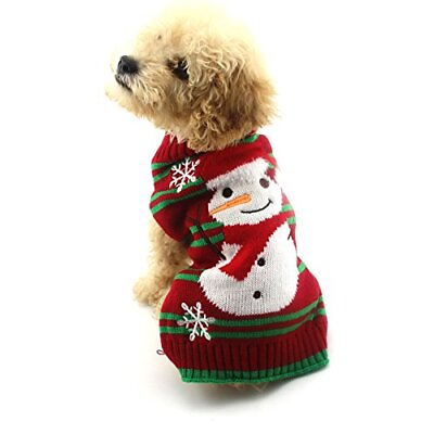 #ad Dog Snow Sweaters Snowman Sweaters Xmas Dog Holiday Sweaters New Year Christm... $13.39