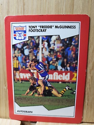 #ad TONY McGUINNESS🏆1989 Scanlens #87 FOOTSCRAY Stimorol AFL Trading Card🏆 AU $4.50