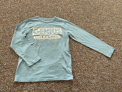 #ad The Children#x27;s Place Boys Blue Genius Unleashed Long Sleeved Top 5 6 $3.99