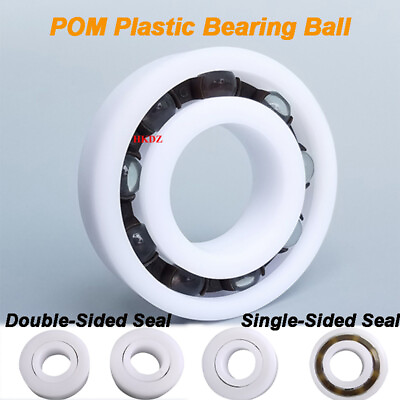 #ad POM Plastic Bearing Wheel Deep Groove Ball Waterproof Single Double Sided Seal $52.93