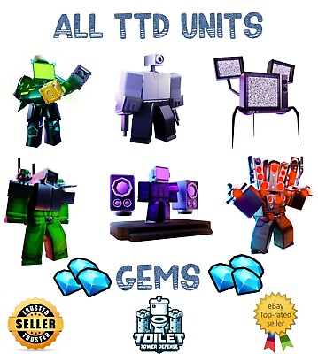 #ad Toilet Tower Defense All Units and Gems Lowest and Fast Delivery‼️ $7.30