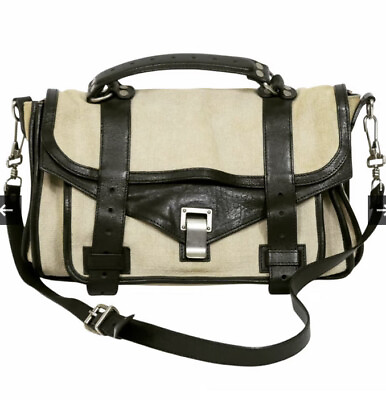 #ad NWT PROENZA SCHOULER PS1 Medium Leather And Canvas Satchel Bag $595.00