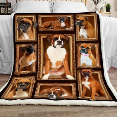#ad Boxer Dog SOFA BLANKET Christmas gift Halloween Gift Best Price Us Size $57.94