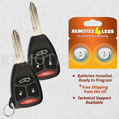 #ad 2 For 2005 2006 2007 Replacement Jeep Grand Cherokee Remote Keyless Entry Fob 4b $15.45