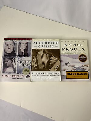 #ad 3 Trade Softcover Annie Proulx Lot Shipping News Postcards Close Range Accordion $15.90
