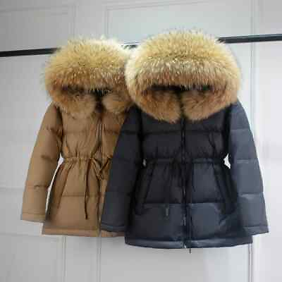 #ad Women Winter Thicken Fluffy Warm Jacket Waist Retractable Duck Down Coat New $675.30