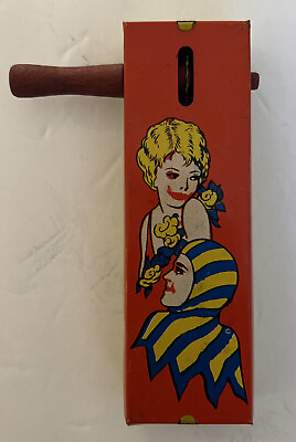 #ad Kirchhof Life Of The Party Tin Litho Wood Handle Noisemaker Toy $8.99