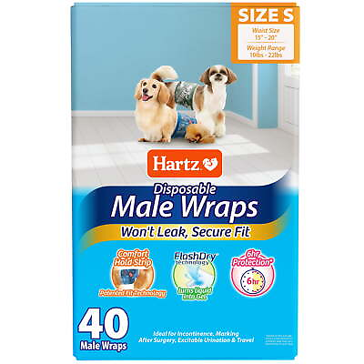#ad Disposable Male Dog Diaper Wrap Superior Leak Proof Protection Size S $29.49