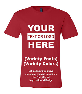 #ad Personalized Custom T Shirt Customized w Text Logo $15.99