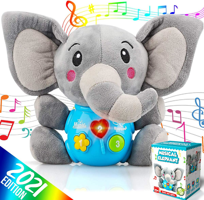 #ad Insnug Plush Elephant Baby Toys Baby Musical Animal Toys Kids Toys Baby Toys 0 $18.71